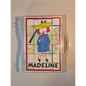 Vintage Madeline Block Puzzle In Plastic Case - 4 Different Scenes